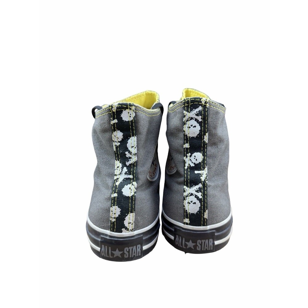 Converse Chuck Taylor All Star Hi Skulls Gray Yellow Mens 8.5 Womens 10.5  Rare - Picture 6 of 9